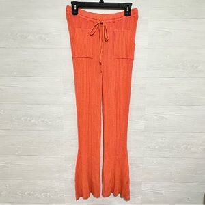 PrettyLittleThing Shape Pink Knit Contrast Flare Pants and Crop Top Size 12